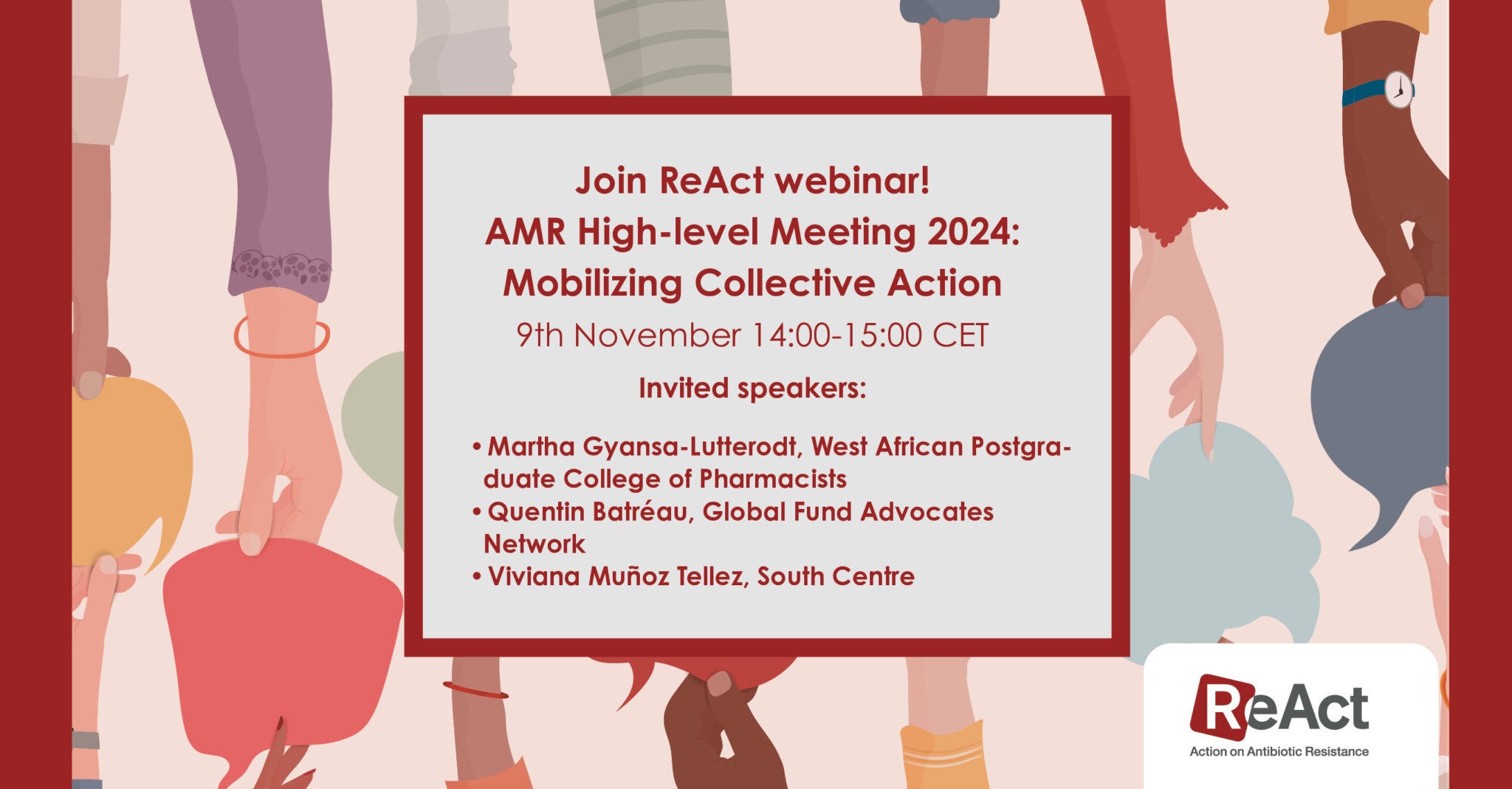 Join ReAct webinar! AMR Highlevel Meeting 2024 Mobilizing Collective